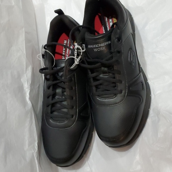 Skechers Men's black slip resistant work sneakers size 10.5‎ brand new - Picture 14 of 16